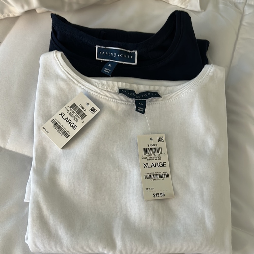 Set of 2 cotton Tank shirt. Never worn.